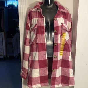 plaid button up flannel top